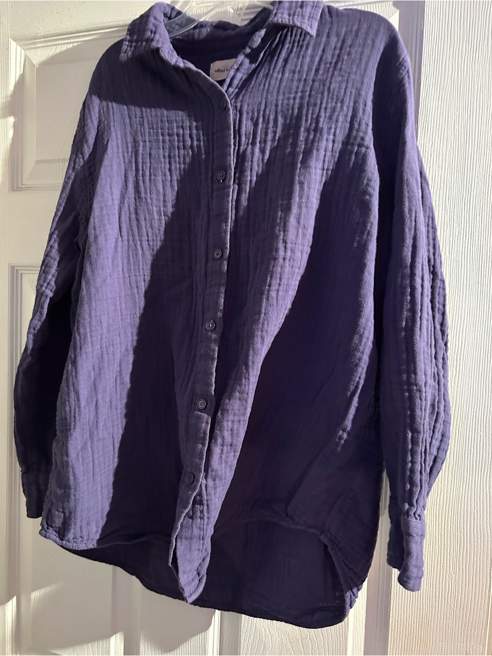 Wilfred Purple Button-Down Casual Shirt